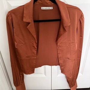 Abercrombie & Fitch Brown Blouse with Cropped Design
